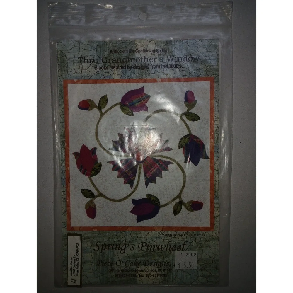 Lot Of 4 THRU GRANDMOTHER'S WINDOW Patterns from Piece O' Cake Designs‎